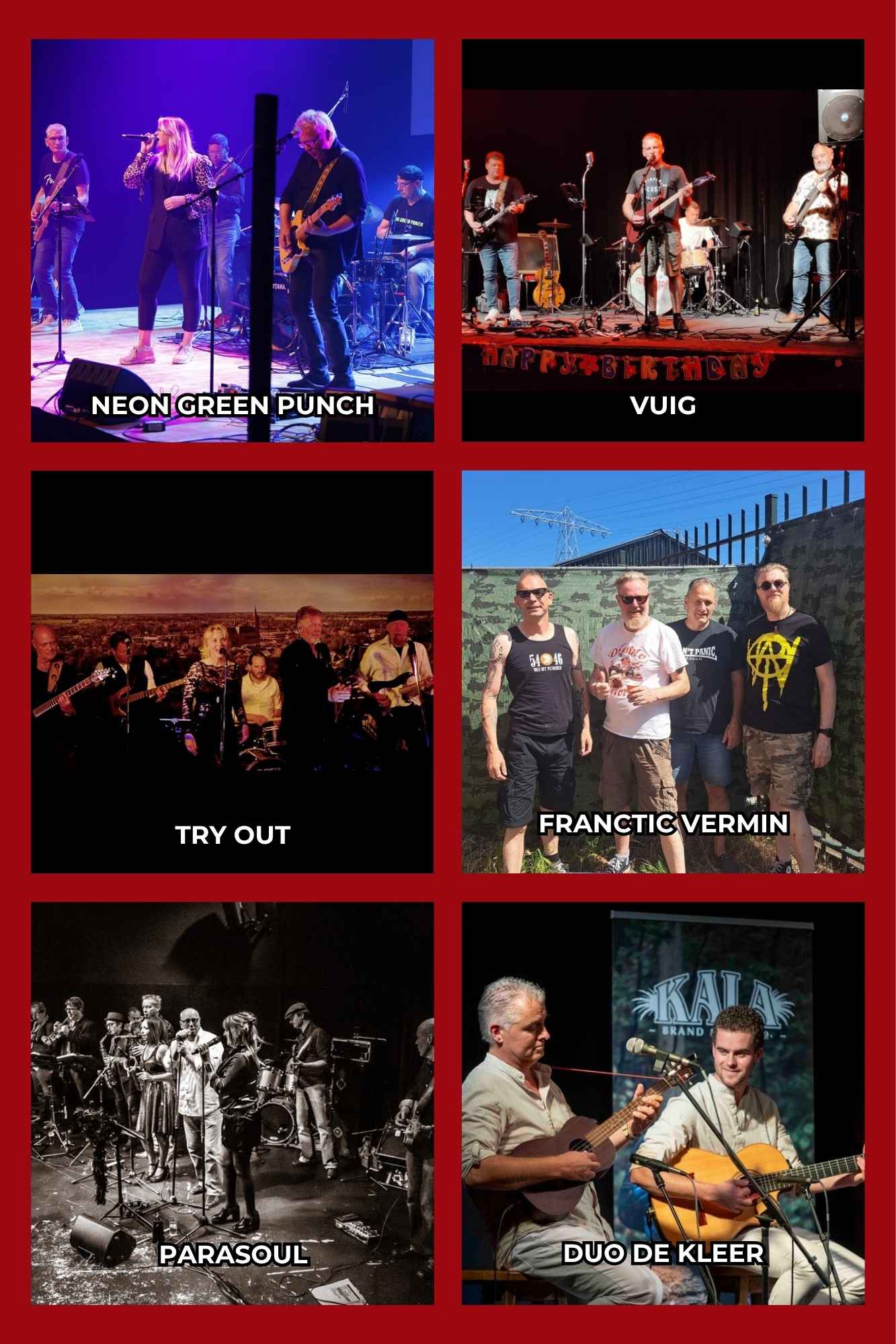 BANDS - Met Gestrekt Been Festival BANDS - Met Gestrekt Been Festival