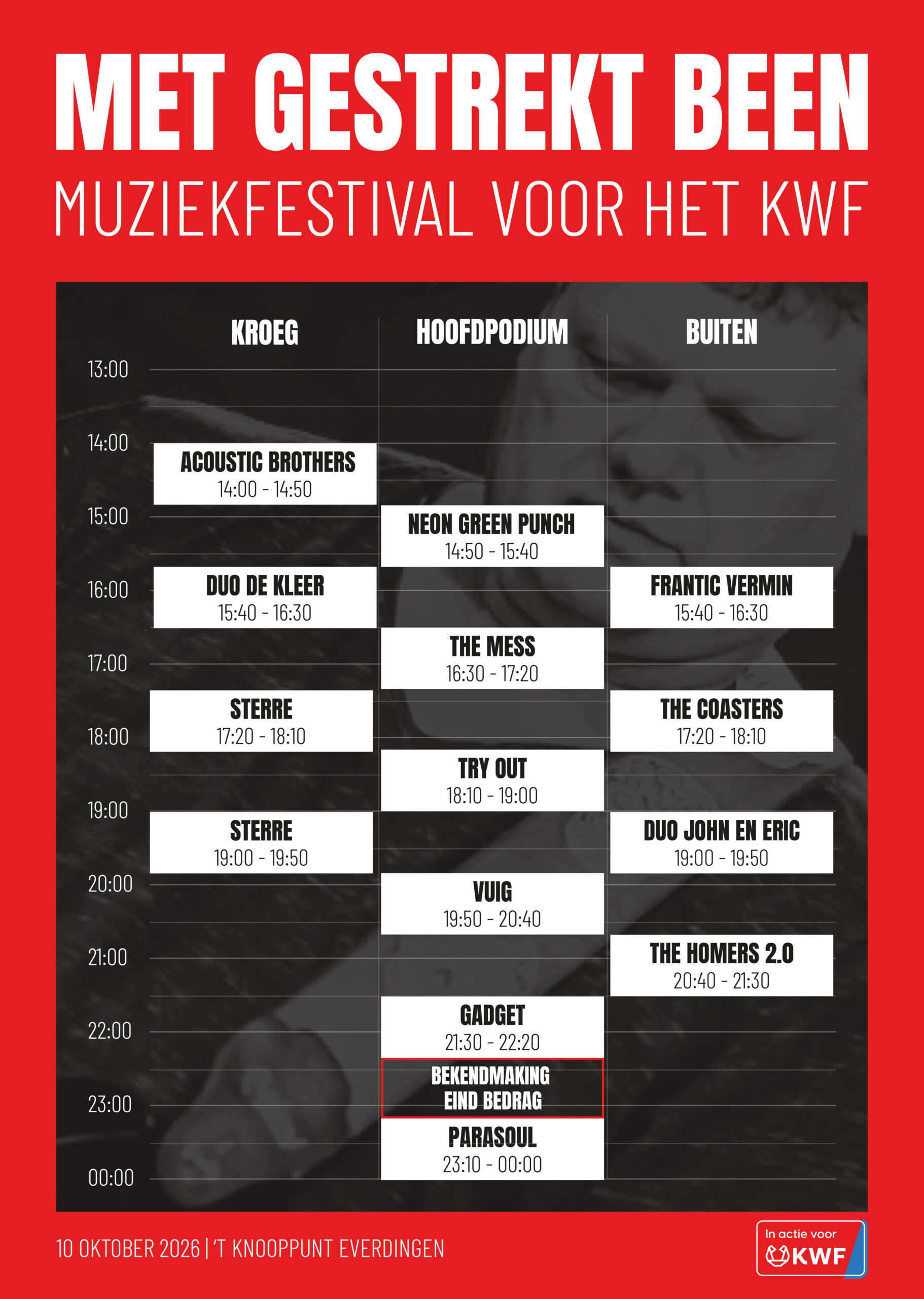 Blokkenschema Met Gestrekt Been Festival 2026 Met Gestrekt Been festival